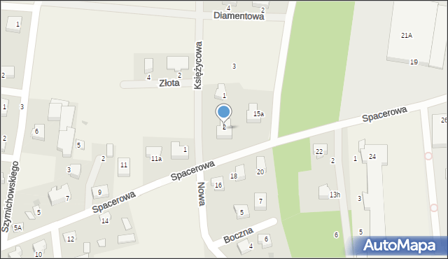 Pomieczyno, Spacerowa, 17, mapa Pomieczyno