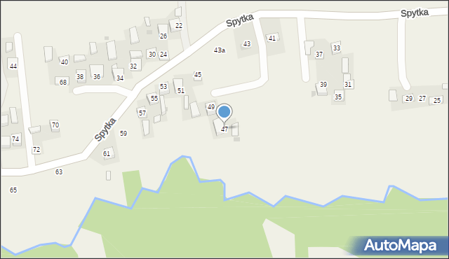 Poręba Spytkowska, Spytka, kasztelana, 47, mapa Poręba Spytkowska