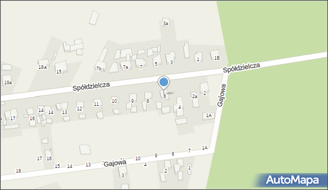 Potarzyca, Spółdzielcza, 6, mapa Potarzyca