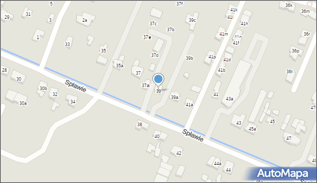 Poznań, Spławie, 39, mapa Poznania