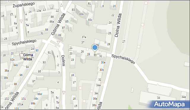 Poznań, Spychalskiego Jana, 30, mapa Poznania