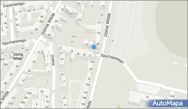 Poznań, Spychalskiego Jana, 32a, mapa Poznania