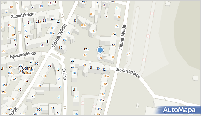 Poznań, Spychalskiego Jana, 39, mapa Poznania