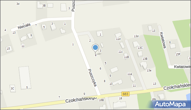 Prażmów, Spokojna, 4, mapa Prażmów