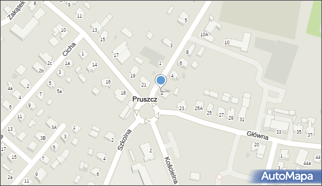 Pruszcz, Sportowa, 2, mapa Pruszcz