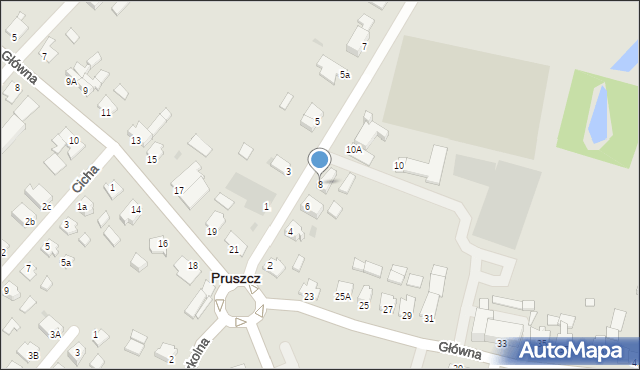 Pruszcz, Sportowa, 8, mapa Pruszcz