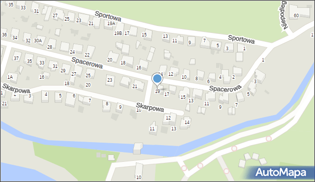 Pruszcz Gdański, Spacerowa, 19, mapa Pruszcz Gdański