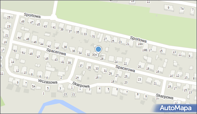 Pruszcz Gdański, Spacerowa, 30, mapa Pruszcz Gdański