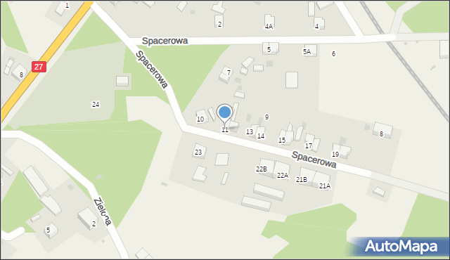 Przewóz, Spacerowa, 11, mapa Przewóz