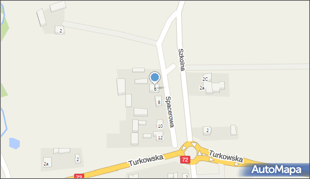 Przykona, Spacerowa, 6, mapa Przykona