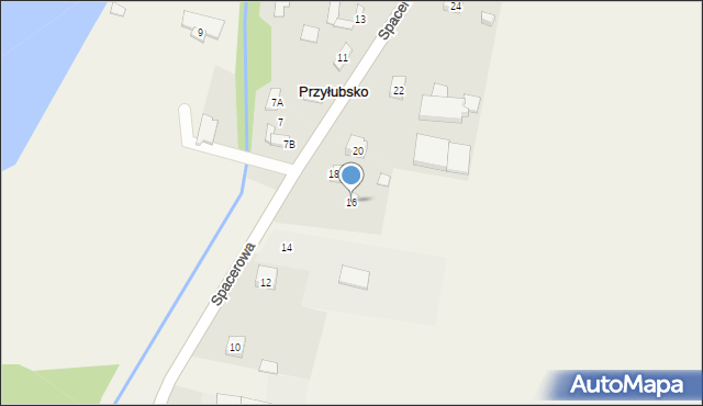 Przyłubsko, Spacerowa, 16, mapa Przyłubsko