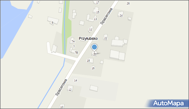 Przyłubsko, Spacerowa, 20, mapa Przyłubsko