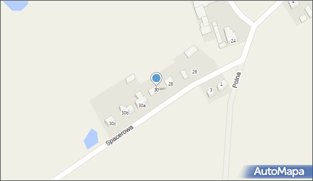 Przysiersk, Spacerowa, 30, mapa Przysiersk