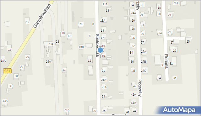 Przyszowice, Spółdzielcza, 19a, mapa Przyszowice