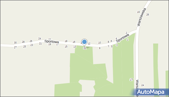 Psucin, Sportowa, 11, mapa Psucin