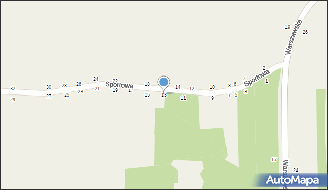 Psucin, Sportowa, 13, mapa Psucin