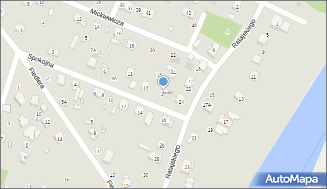 Puszczykowo, Spokojna, 17, mapa Puszczykowo