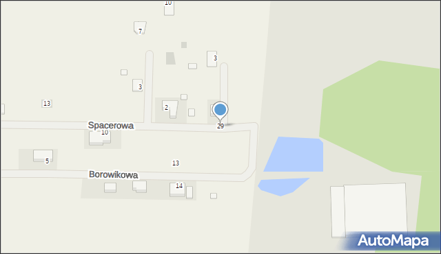 Raczyce, Spacerowa, 29, mapa Raczyce