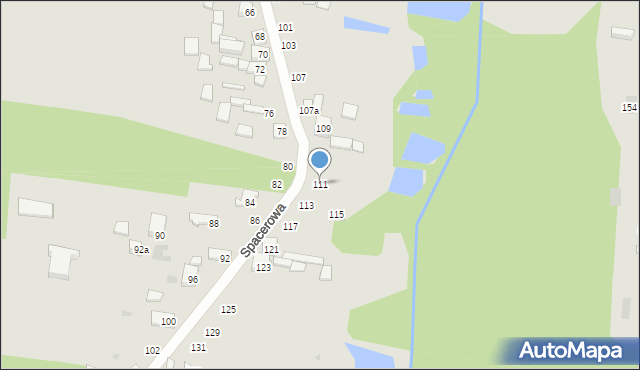 Radomsko, Spacerowa, 111, mapa Radomsko