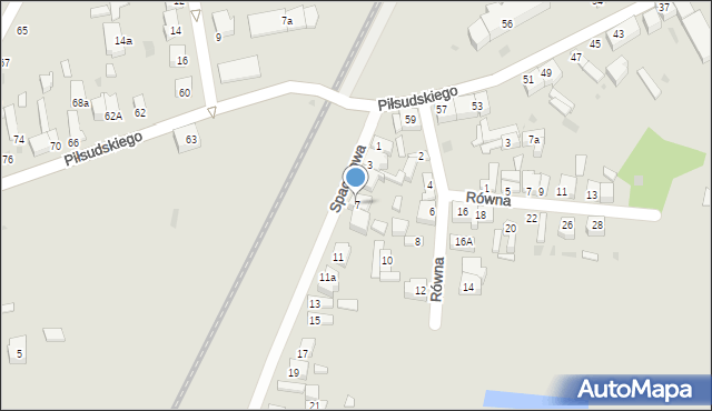 Radomsko, Spacerowa, 7, mapa Radomsko