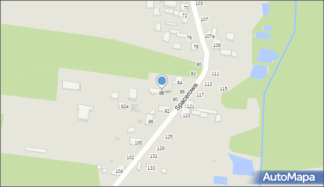 Radomsko, Spacerowa, 88, mapa Radomsko