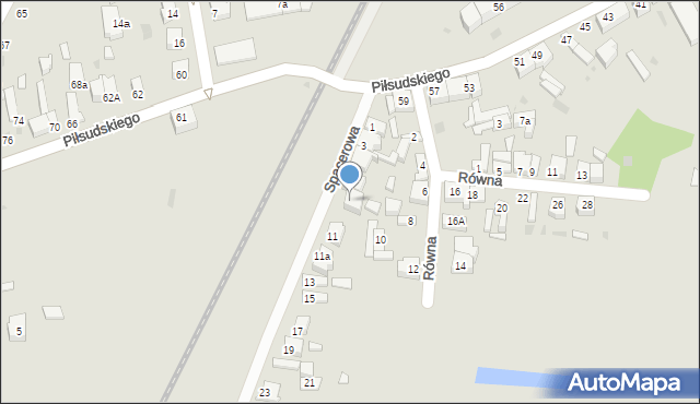 Radomsko, Spacerowa, 9, mapa Radomsko