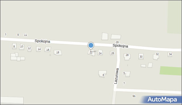 Radomsko, Spokojna, 22, mapa Radomsko