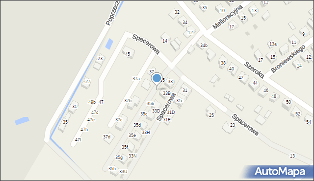 Radwanice, Spacerowa, 35a, mapa Radwanice