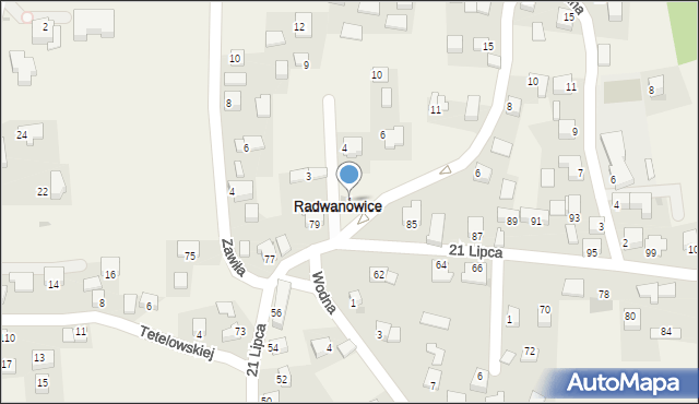 Radwanowice, Spacerowa, 1, mapa Radwanowice