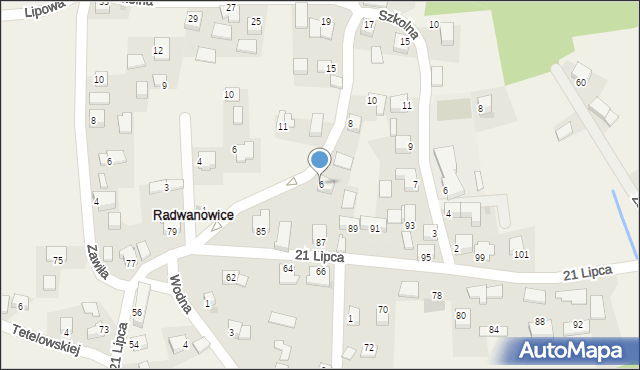 Radwanowice, Spacerowa, 6, mapa Radwanowice