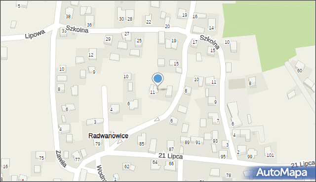 Radwanowice, Spacerowa, 9, mapa Radwanowice