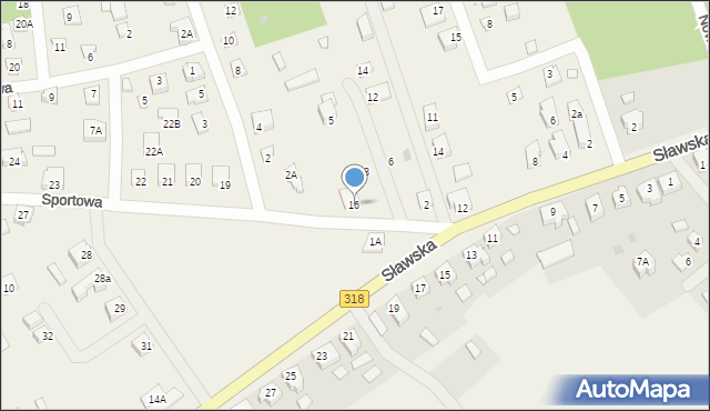 Radzyń, Sportowa, 16, mapa Radzyń