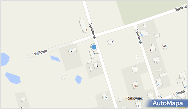 Rakowiec, Sportowa, 2, mapa Rakowiec