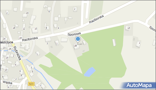 Raszczyce, Sportowa, 1c, mapa Raszczyce