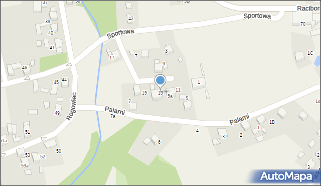 Rogów, Sportowa, 13, mapa Rogów