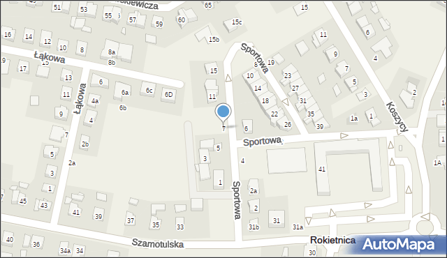 Rokietnica, Sportowa, 7, mapa Rokietnica