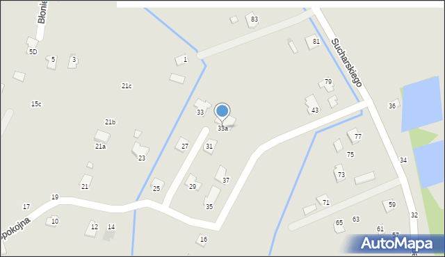 Ropczyce, Spokojna, 33a, mapa Ropczyce