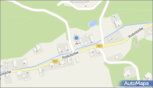 Rościszów, Spacerowa, 16b, mapa Rościszów