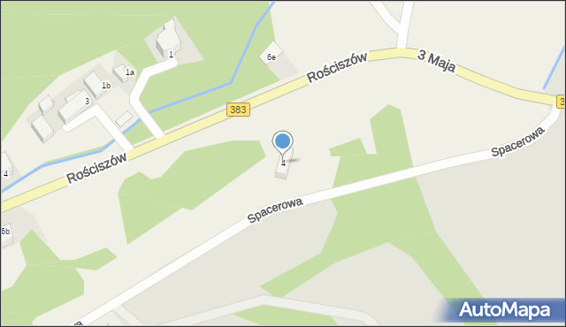 Rościszów, Spacerowa, 4, mapa Rościszów