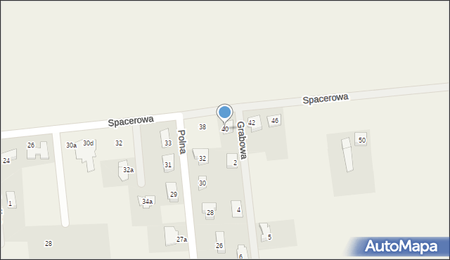 Roszkowo, Spacerowa, 40, mapa Roszkowo