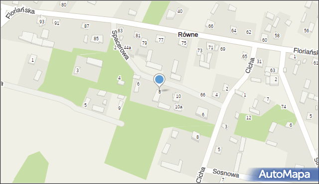 Równe, Spacerowa, 8, mapa Równe