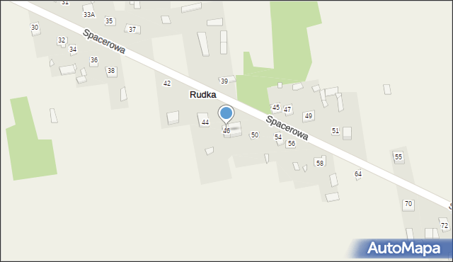 Rudka, Spacerowa, 46, mapa Rudka