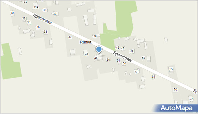 Rudka, Spacerowa, 48, mapa Rudka