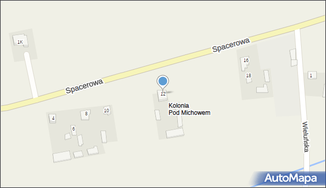 Rudno, Spacerowa, 12, mapa Rudno