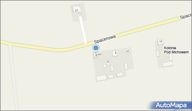 Rudno, Spacerowa, 4, mapa Rudno