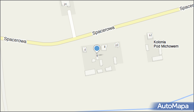 Rudno, Spacerowa, 6, mapa Rudno