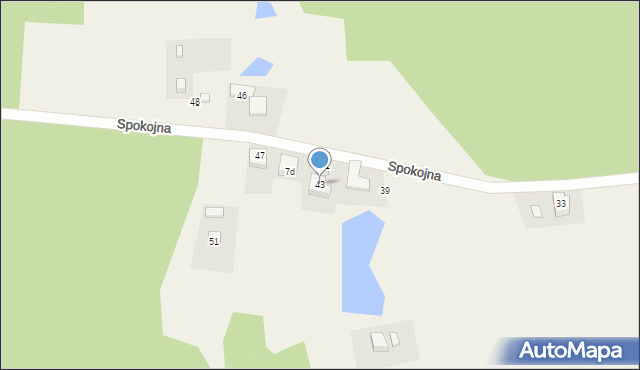 Rybaki, Spokojna, 43, mapa Rybaki