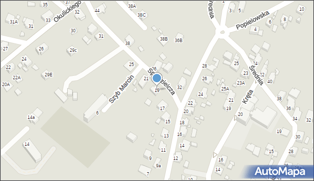 Rybnik, Spółdzielcza, 19, mapa Rybnika