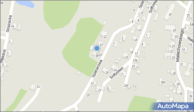 Rybnik, Spacerowa, 16, mapa Rybnika