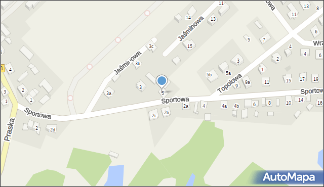 Rybno, Sportowa, 5, mapa Rybno